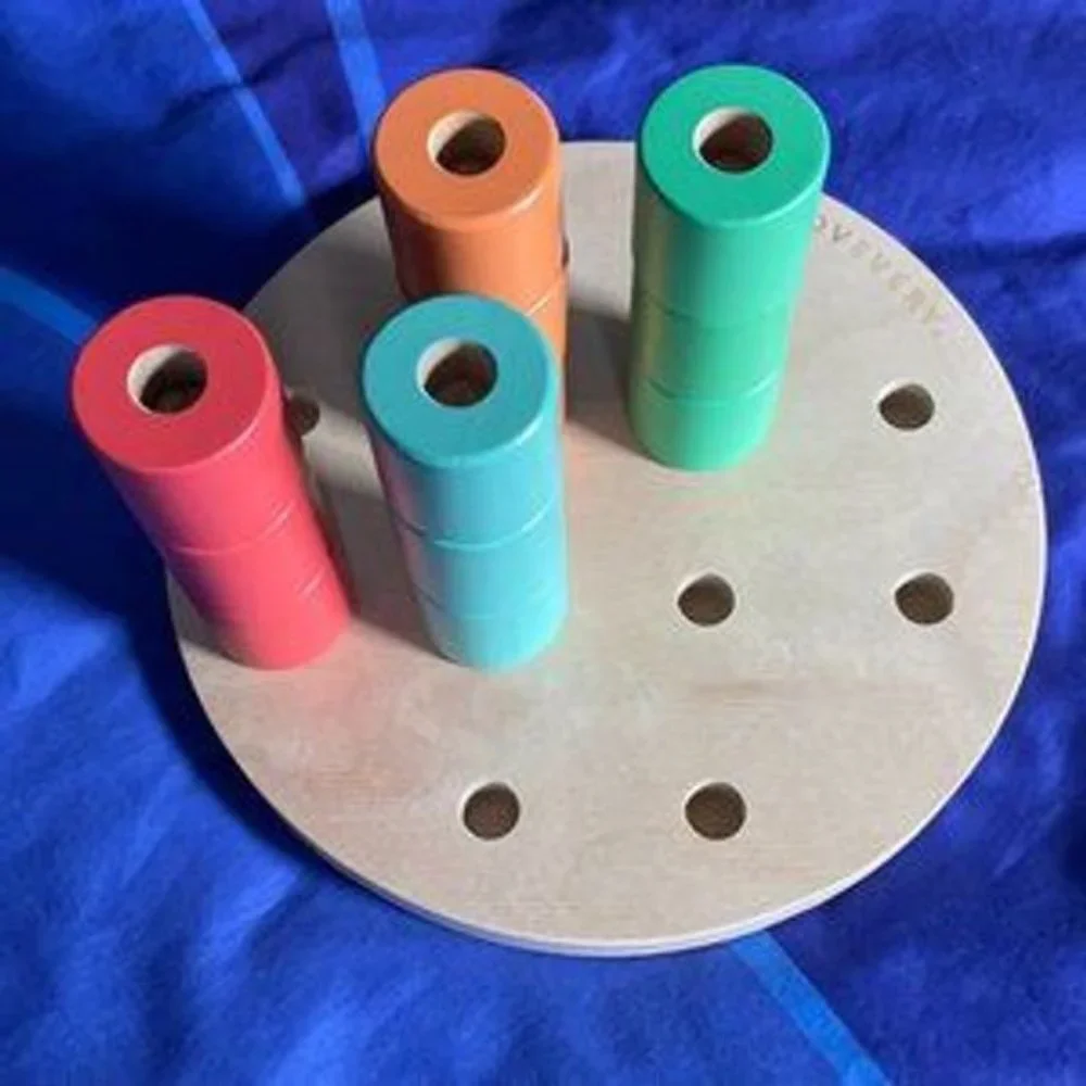 Lovevery Wooden Stacking Pegboard, from The Adventurer Montessori Play Kit